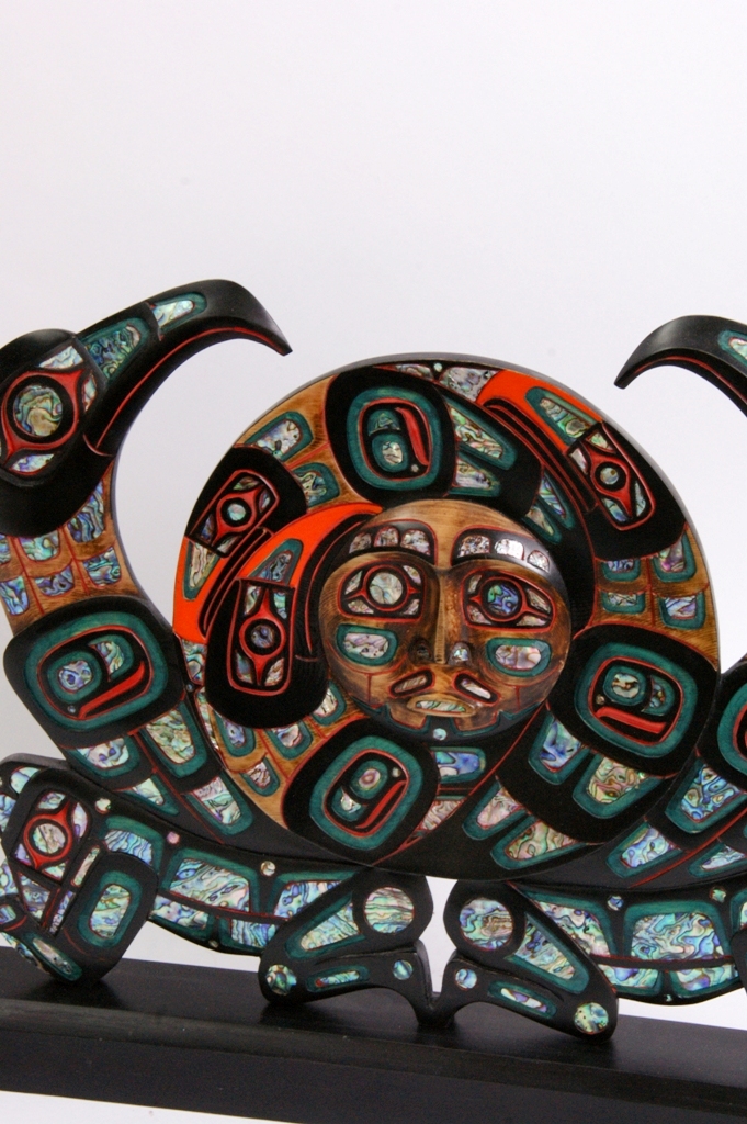 Contemporary Native Art Raven and Eagle with the Sun - Canadian ...