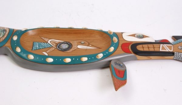 Aboriginal Coast Salish Seal Bowl with Hummingbird
