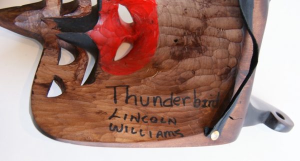 Thunder Bird Mask - Signature of Artitst