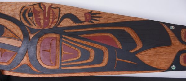Killer Whale Design Paddle on Stand