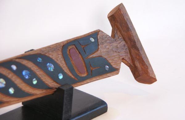 Killer Whale Design Paddle on Stand
