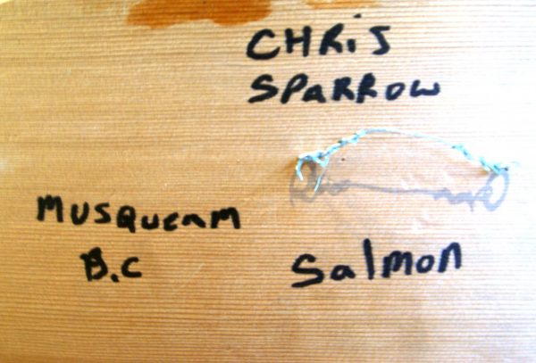 Salmon Plaque - Signature of Artist