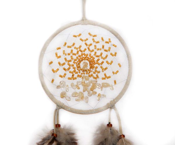 4" Energy Flow Dream Catcher-Tan - Image 3