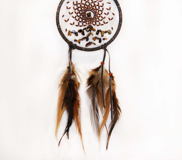 4" Energy Flow Dream Catcher-Dark Brown - Image 2