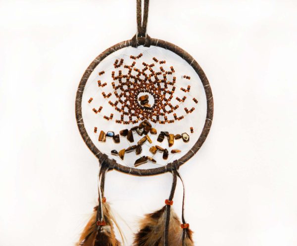 4" Energy Flow Dream Catcher-Dark Brown - Image 3