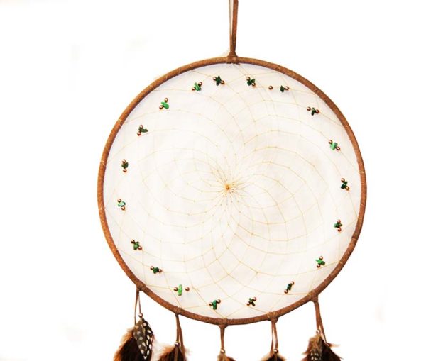 9" Black Beaded Dream Catcher - Image 3