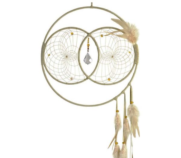 12" TAN Soul Connection Double Dream Catcher