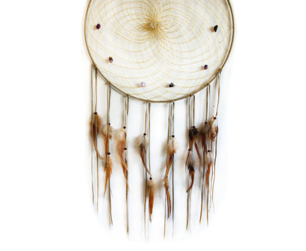 19" Natural Dream Catcher - Tan - Image 3