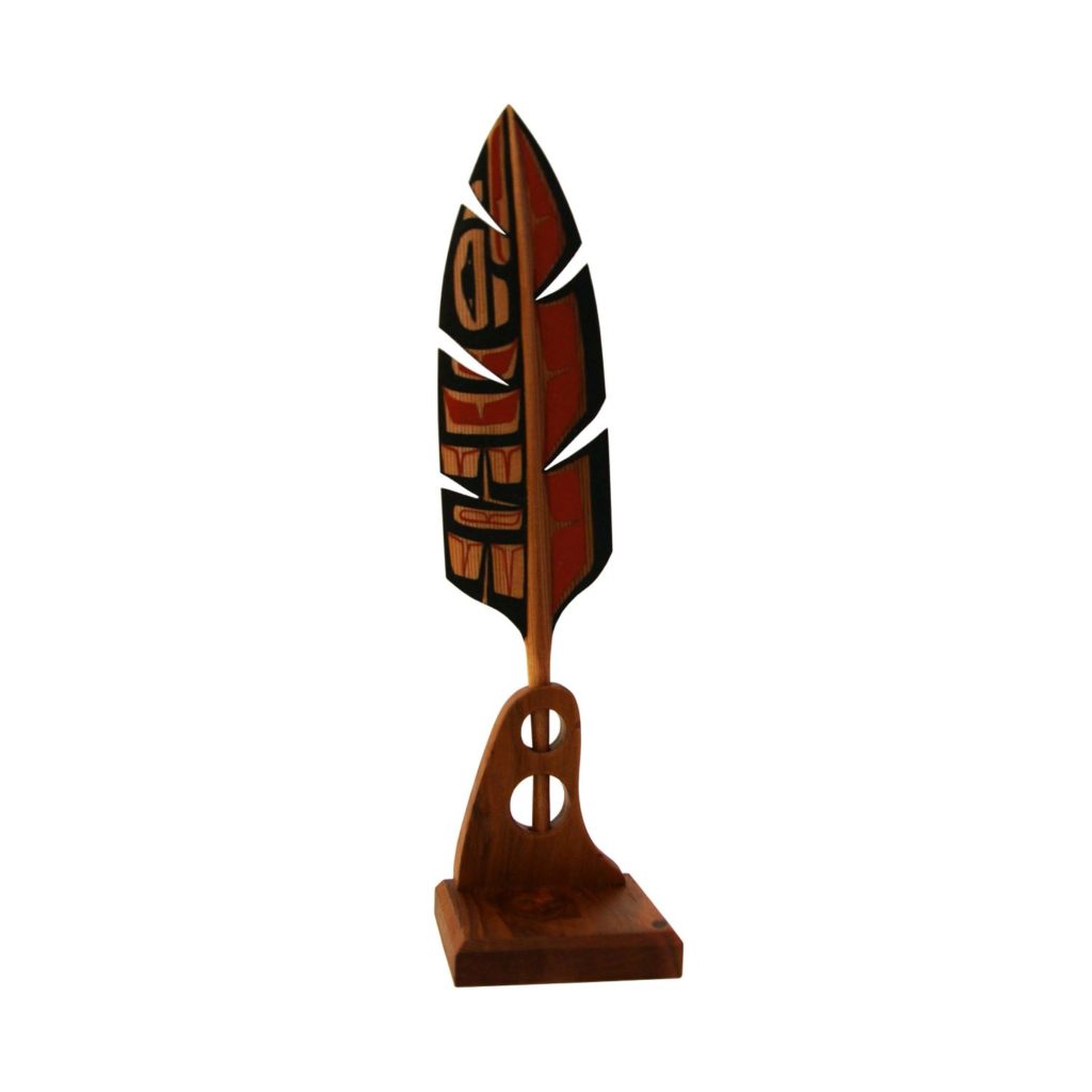 Eagle Feather with Stand - Canadian Indigenous Art Inc.
