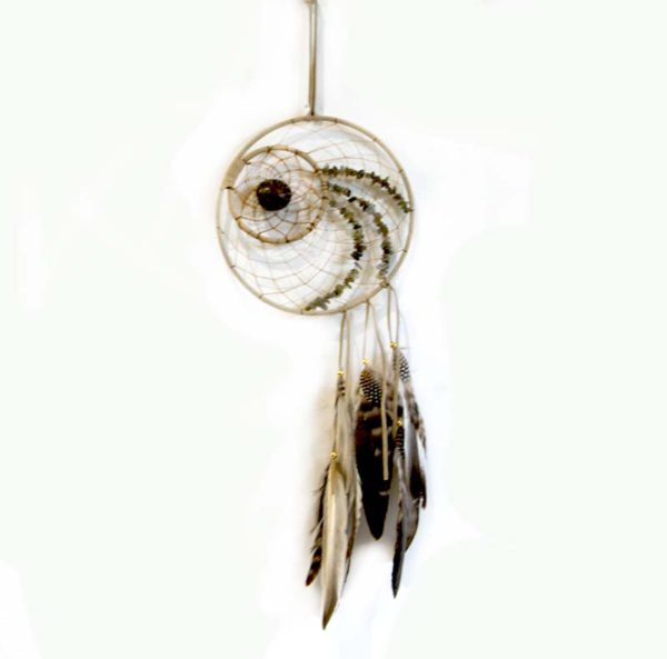 6" Energy Flow Dream Catcher detailed with Labradorite semi-precious stones - Image 2