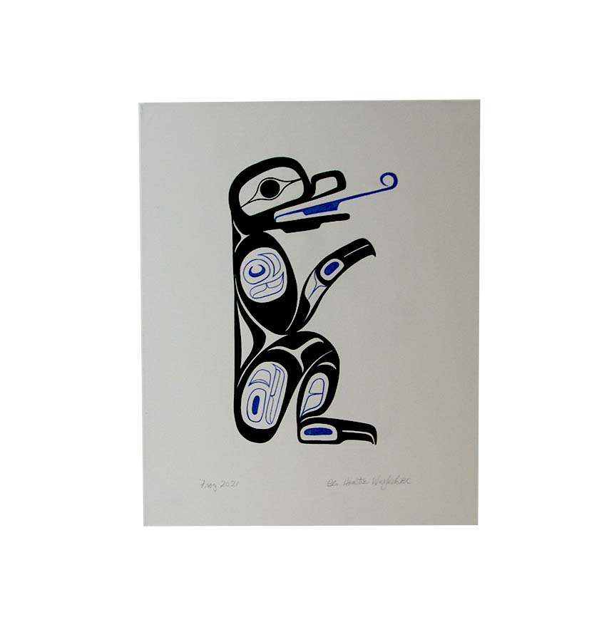 Original Painting Frog Canadian Indigenous Art Inc   6120 1 