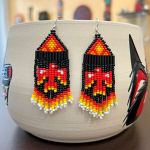 Beaded Earrings - 2.5" Thunderbird