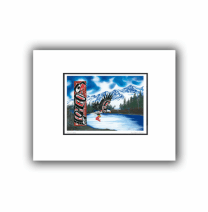 Matted Print - BLUE EAGLE