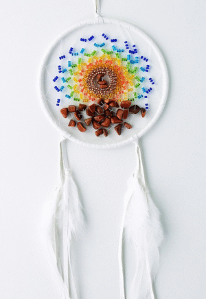4" Energy Flow Dream Catcher - White