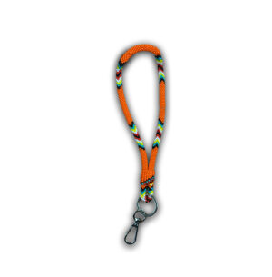 Beaded Wrist Lanyard-Orange