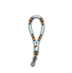 Beaded Wrist  Lanyard-White