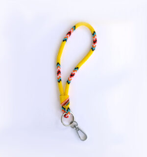 Beaded Wrist Lanyard- Yellow