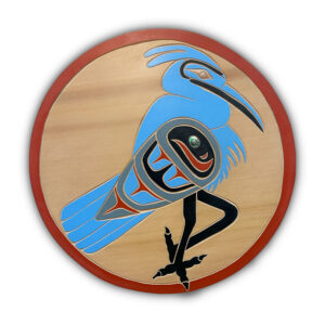 Blue Heron and Salmon Egg