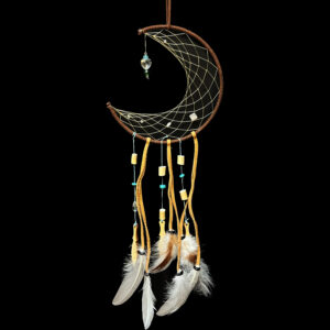 7" Brown Half Moon Dream Catcher