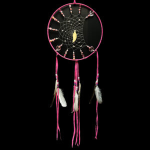 12" Pink Half Moon Dream Catcher