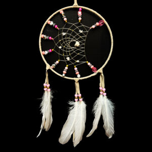 8" Tan Half Moon Dream Catcher