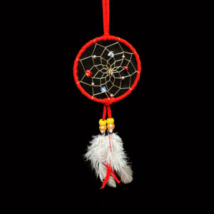 3" Red Dream Catcher