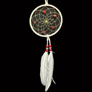 4" Tan Dream Catcher with Red bead