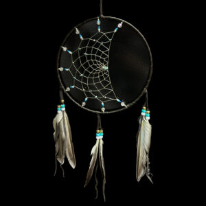 8" Half Moon Black Dream Catcher