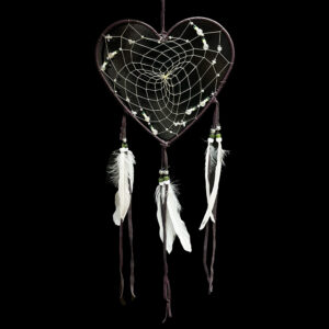 8" Dark Purple Heart Dream catcher
