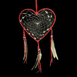 8" Red Heart Dream Catcher