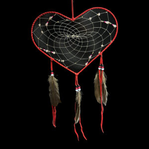 11" Red Heart Dream Catcher