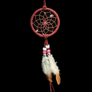 2.5" Burgundy Dream Catcher