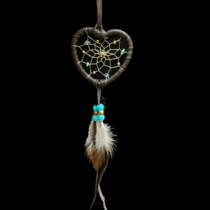 3" Dark Brown Heart Dream Catcher