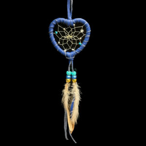3" Blue Heart Dream Catcher