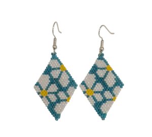 Beaded Earring - 1.5" Daisy