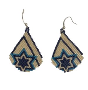 Beaded Earring - 1.5" Star