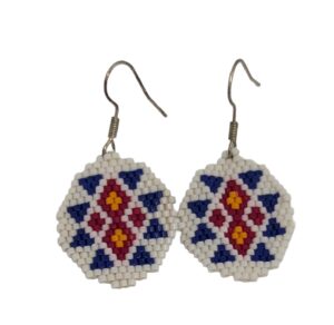 Beaded Earring - 1.0" Geometric
