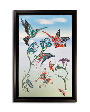 Heiltsuk Hummingbirds and Butterfly