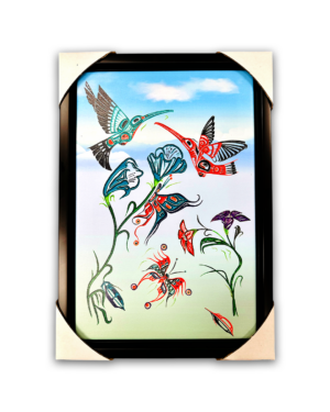 Heiltsuk Hummingbirds and Butterfly