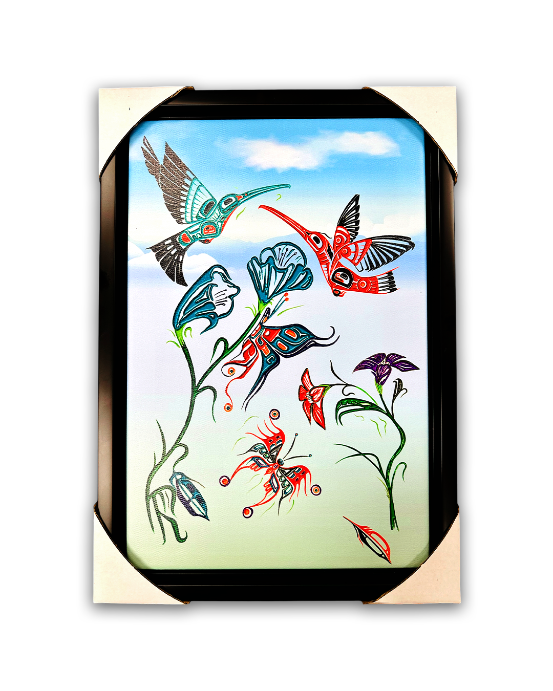 Heiltsuk Hummingbirds and Butterfly