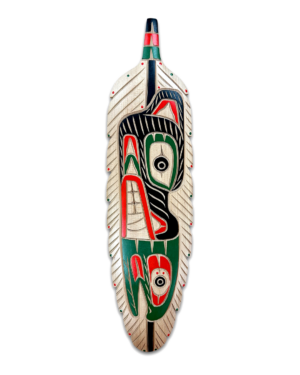 Grizzly Bear and Salmon Feather