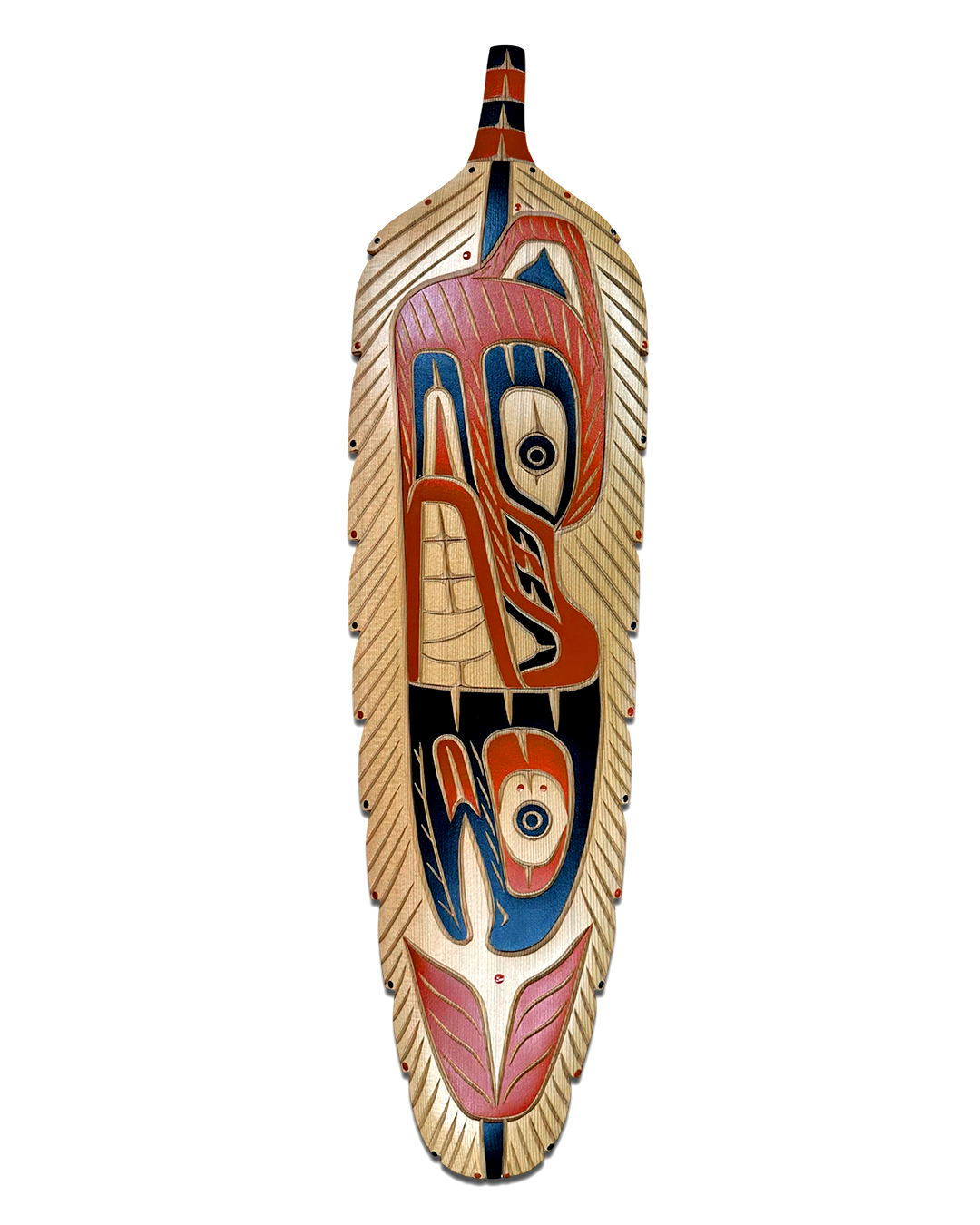Grizzly Bear and Salmon Feather
