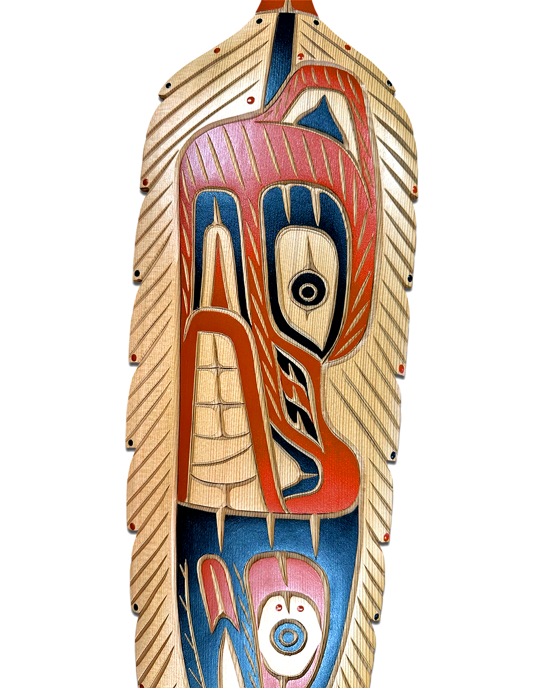 Grizzly Bear and Salmon Feather - Image 4