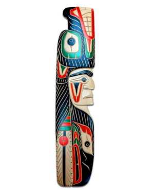 Chief waring Grizzly Bear Headdress and Raven Feather