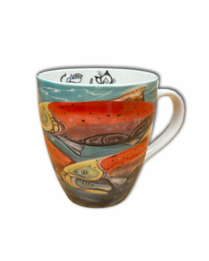 Ceramic Mug Salmon Run