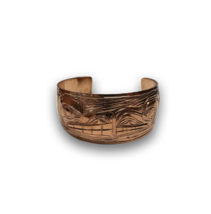 Two Wolves Adjustable Copper Bracelet (large)