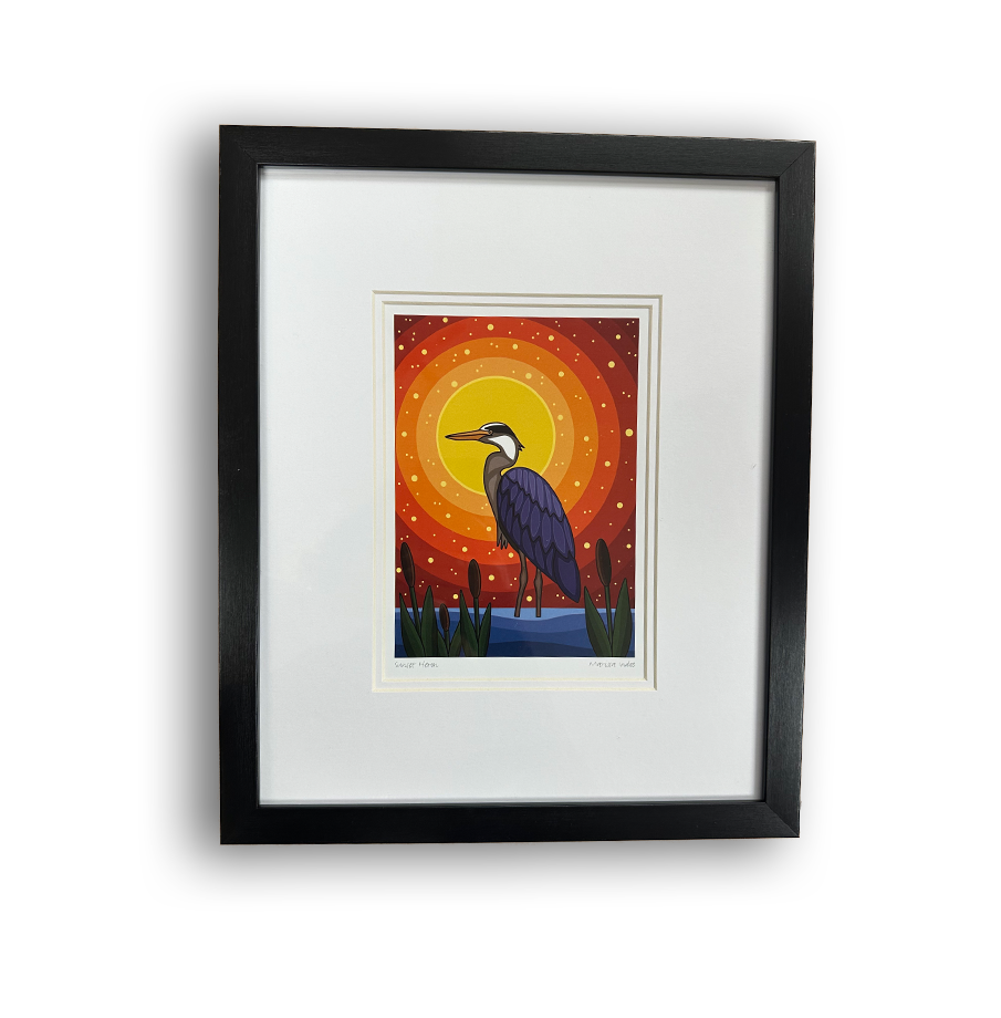 Sunset Heron