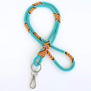 Beaded Lanyard - Turquoise